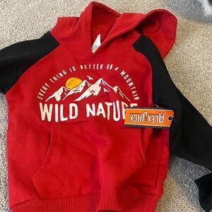 Red Wild Nature Kids Hoodie